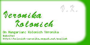 veronika kolonich business card